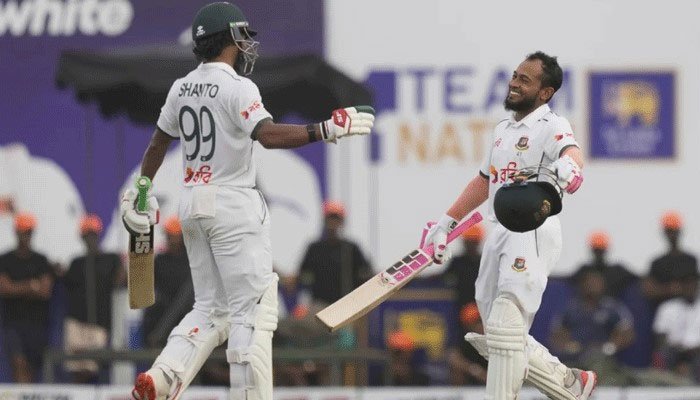 মুশফিক-শান্তর জোড়া সেঞ্চুরিতে স্বস্তি নিয়ে দিন পার বাংলাদেশের