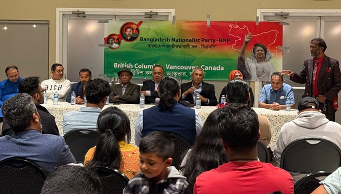 ব্রিটিশ কলম্বিয়ায় কানাডা পশ্চিম বিএনপির সাধারণ সম্পাদকের সফর ও মতবিনিময়